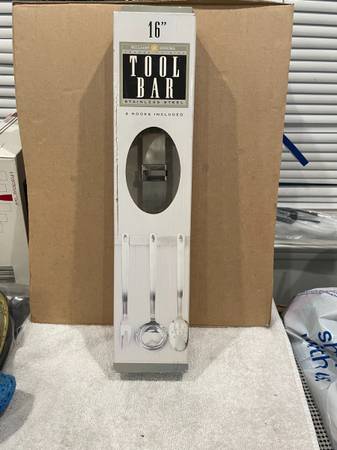 Williams-Sonoma 16” Tool Bar Stainless Steel Utensil Holder Wall Mount 1