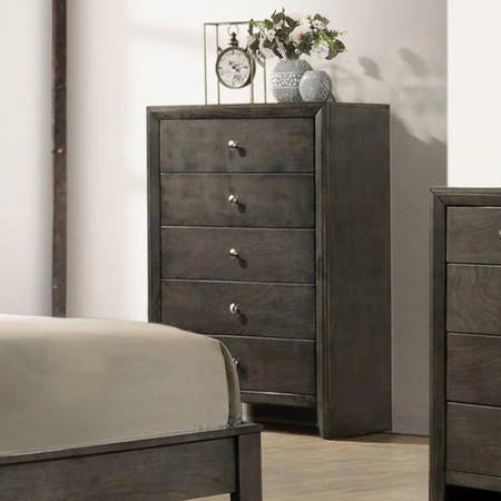 Serenity 5-drawer chest dresser mod grey/gray NEW CO-215845 1