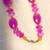 Hot Pink & Gold Beaded Necklace 4 thumbnail