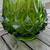 Large Swung Vase LE Smith #5160 Green Diamond Vintage Glass 4 thumbnail