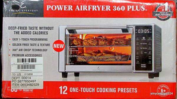 Emeril Lagasse Power AirFryer 360 Plus, Toaster Oven, Stainless Steel 1