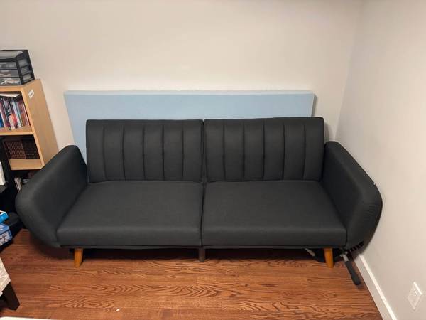 Gray Futon Sofa Bed 1