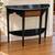 Solid Oak Half-Moon Entry Table – Black & Natural Wood 1 thumbnail