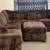 New brown 99x99 corduroy sectional  couch 1 thumbnail