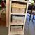 White Wood Shelving storage unit with 3 pull out wicker basket/drawers 14 thumbnail