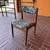 Set of 4 Mid Century Danish Teak Blue/White Floral Dining Chairs 13 thumbnail