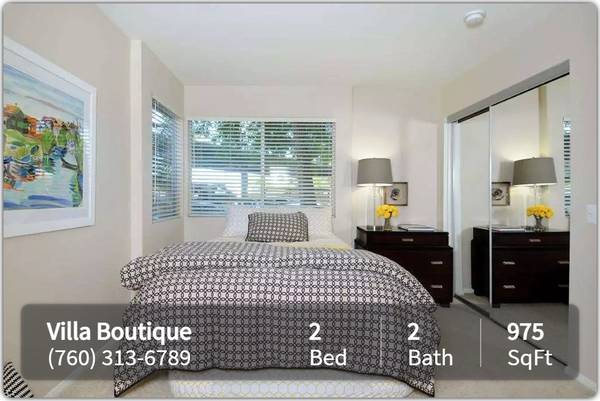 $2,395 / 2br - 975ft2 - Amazing 2 bed, 2 bath at Villa Boutique Apartment Homes! Washer/dryer (Palm Springs - Near Palm Springs Strip)63668320480515121