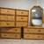 Mid century modern Raton basketweave bedroom set dresser & nightstands 12 thumbnail
