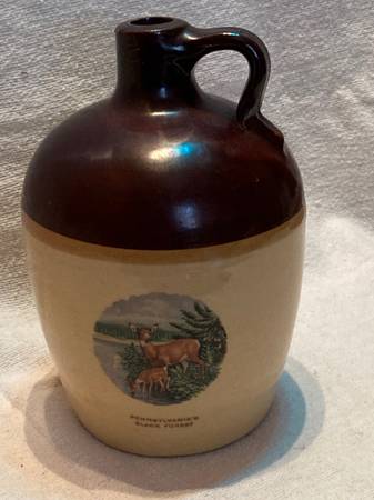 Vintage "Pennsylvania's Black Forest" Stoneware Jug 1