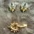 Heart Pendant & Earrings Gold Toned Rhinestones 3 thumbnail