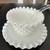 Vintage Fenton Milk Glass Hobnail Condiment Serveware Three Piece Set 2 thumbnail