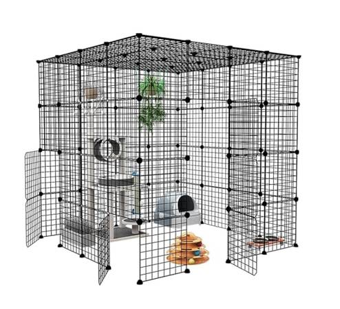 Large cat cage, indoor cat playpen metal wire kennels crate 1