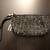 Coach Wristlet Black w/ Silver Shimmer Accents Zipper Closure 1 thumbnail