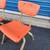 (3) Vintage Virco Orange Small Student Stackable Classroom Desk Chair 4 thumbnail