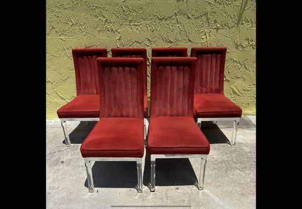 Charles Hollis Jones Chairs Lucite & Chrome 1