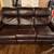 Move out sale! Brown Faux Leather Manual Reclining Sofa 1 thumbnail