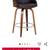1, Armen living, brown walnut swivel chair 2 thumbnail