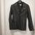Old Navy Black Leather Blazer Button Jacket Women's Size Medium 4 thumbnail