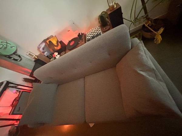 Grey 66" Couch 1
