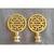 Polished Brass Lamp Lampshade Finial Asian Happiness Symbol, 2pc Set 1 thumbnail