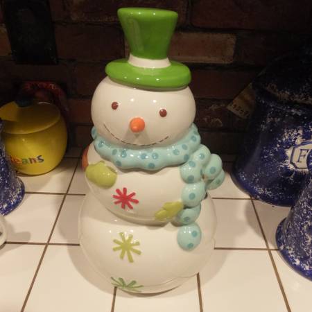 Snowman Cookie Jar 1