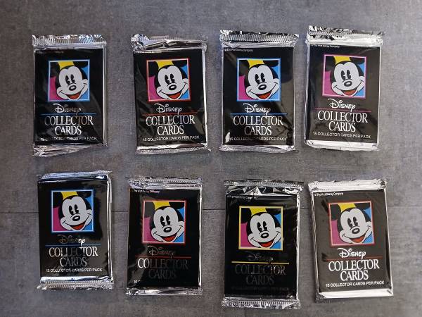 8 Unopened Packs of 1991Disney Collector Cards 1