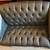 Chesterfield Wingback Loveseat Upholstered, Faux Leather, Charcoal Grey 2 thumbnail