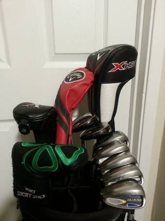 Left Handed Tour edge and Callaway full golf clubs set and bag 1