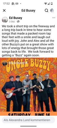 Seeking Sound/Utility Person to Join 60s Rock Group (Lakewood)63395350802305123