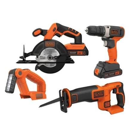 New BLACK+DECKER 20V MAX Drill, 4-Tool, batteries and Charger Last Set 1