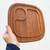 Vintage Mid Century Teak Snack Tray 2 thumbnail