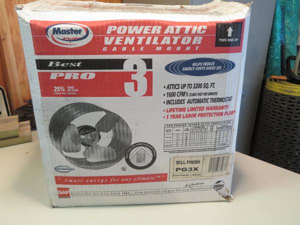 Master Flow Pro 3 Power Ventilator New in Box 1