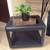 Black End table with beveled glass top 6 thumbnail