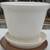 Vintage White USA Pottery. Pot with Saucer 3 thumbnail