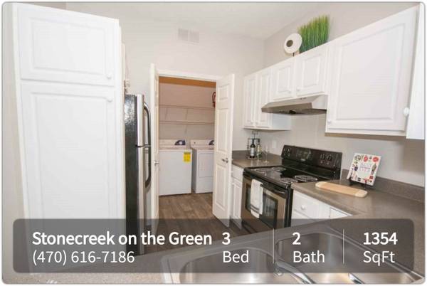 $1,895 / 3br - 1354ft2 - Shhh! It’s quiet over here. Serene 3 bed, 2 bath at Stonecreek on the (Snellville - Near Centerville Crossing)63963859220483122