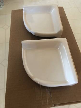 6" ceramic shower corner shelves 6 3/4" BA765 1