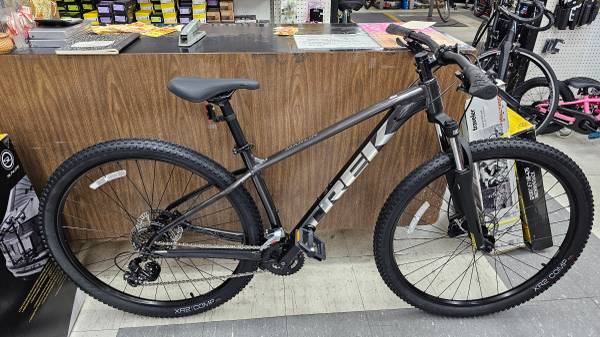 Brand New Trek Marlin 4 Mountain Bike Disc Red, Purple, Charcoal 1