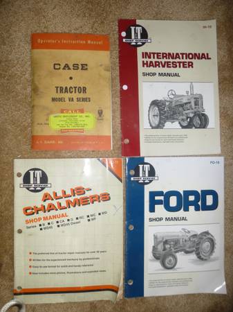 Tractor Shop Manuals for  Ford NAA Jubilee and Case VA series 1