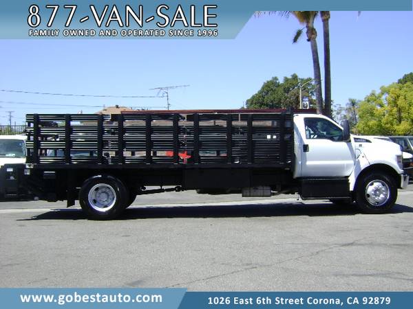 2016 Ford F650 Stakebed Flatbed LIFTGATE Utility Work Service Truck LOW MILES! 1