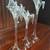 Vintage 1980's Hand Blown Elegant Glass Calla Lily Bud Vase Set of 3 3 thumbnail