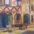 ANTIQUE HORSE CART VILLAGE IMPRESSIONIST IMPASTO OIL PAINTING SIGNED 3 thumbnail