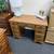 Wood Desk Finished 4 Sides, Dovetailed, File Drawers 1 thumbnail