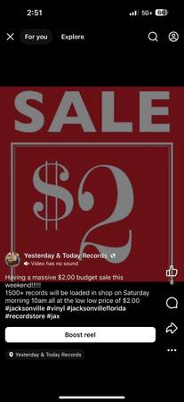 Massive $2 vinyl record sale 1