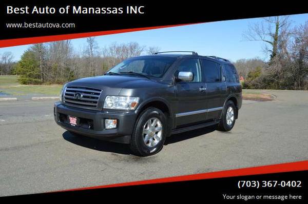 2004 Infiniti QX56 4x4 3RD ROW SEATSLOW MILES DVD - $4,999 (MANASSAS)63616327659393120