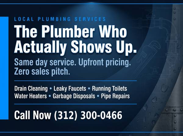 💧PLUMBER - Same Day Plumbing – No Callbacks, No Runaround, No Mess 1