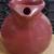 Vintage Uhl Pottery Maroon Red Ball Pitcher Painted Decor 1940's 5 thumbnail