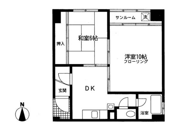 Kanamecho 2DK NOKey TopFloor S75 1