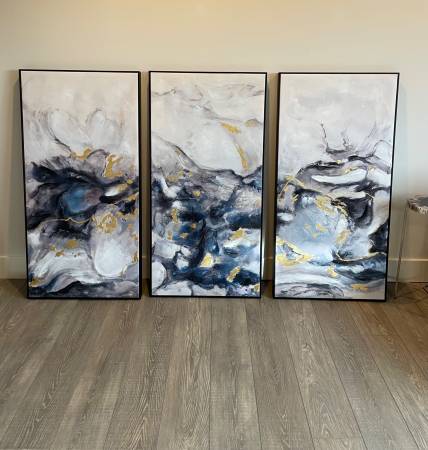 Oversized Modern Wall Art Set (3) 1