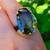 Natural Prasiolite 34ct ring, silver, gold Size 8.5 One of kind 7 thumbnail