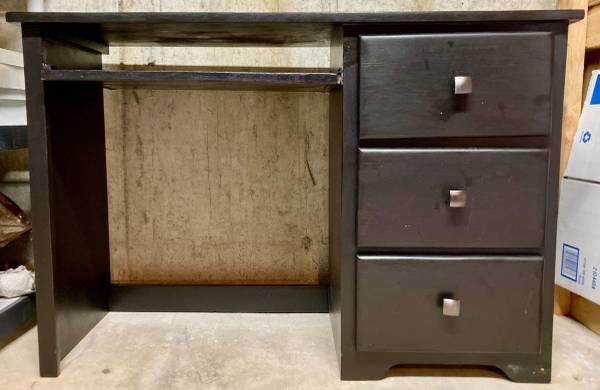 Expresso Dark Brown Solid Pine Wood Student Desk 1